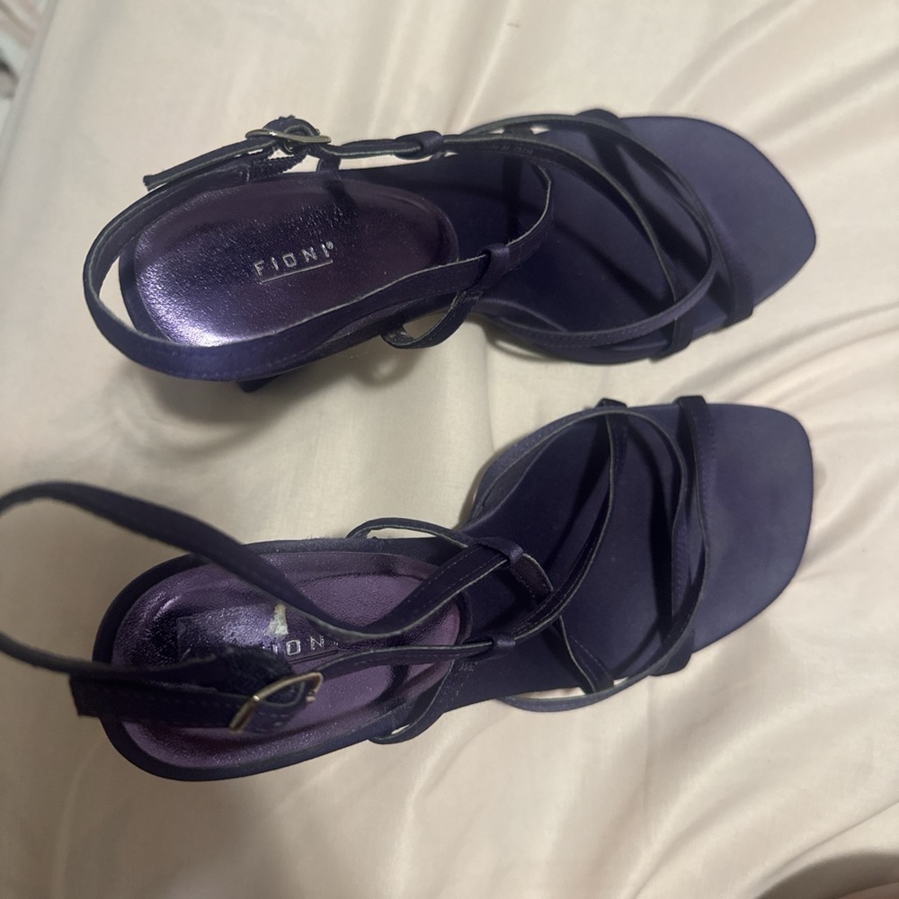 FIONI Clothing Purple Strappy Heels Elegant Design
